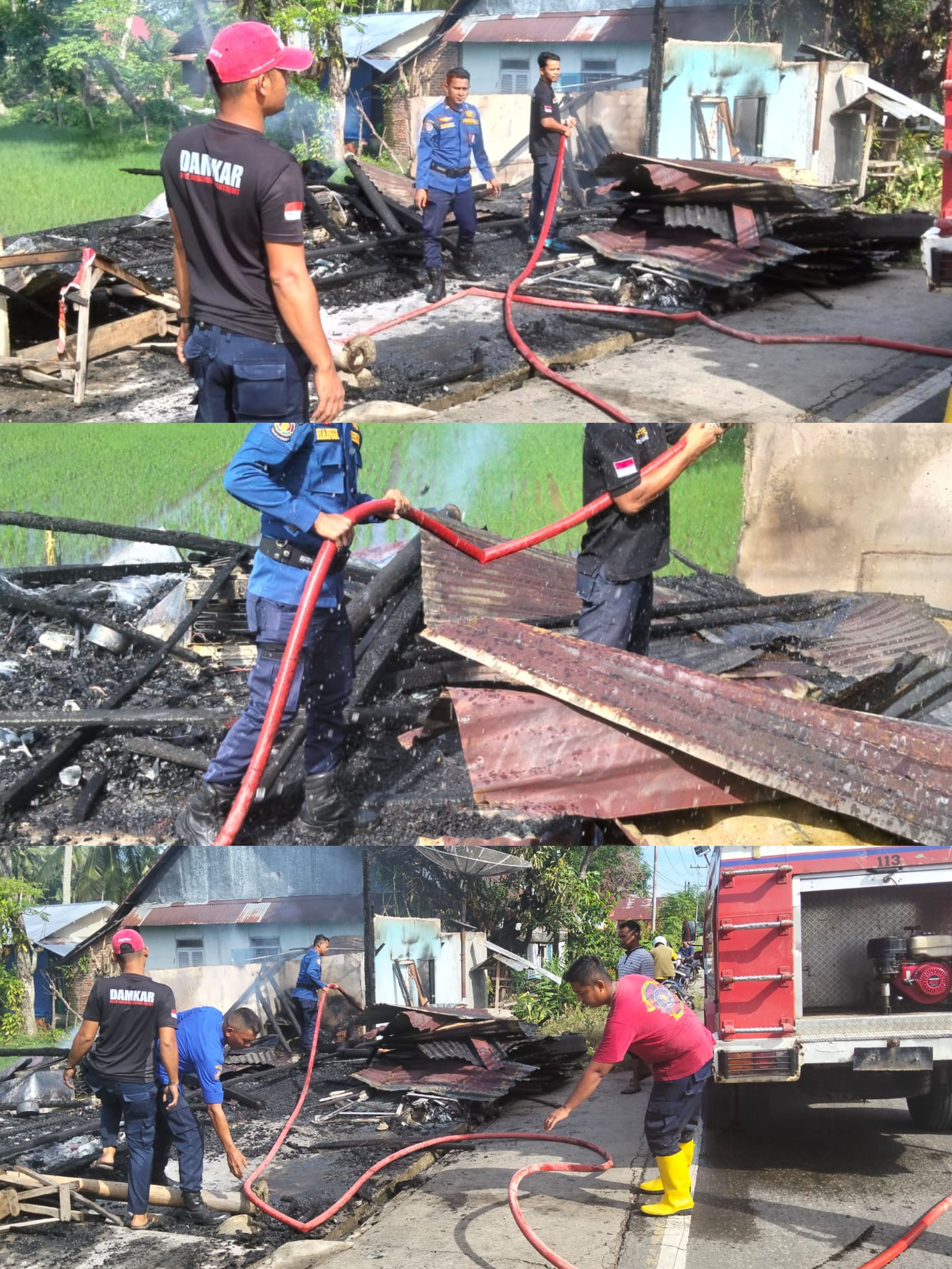 Kebakaran rumah semi permanen di Tarusan