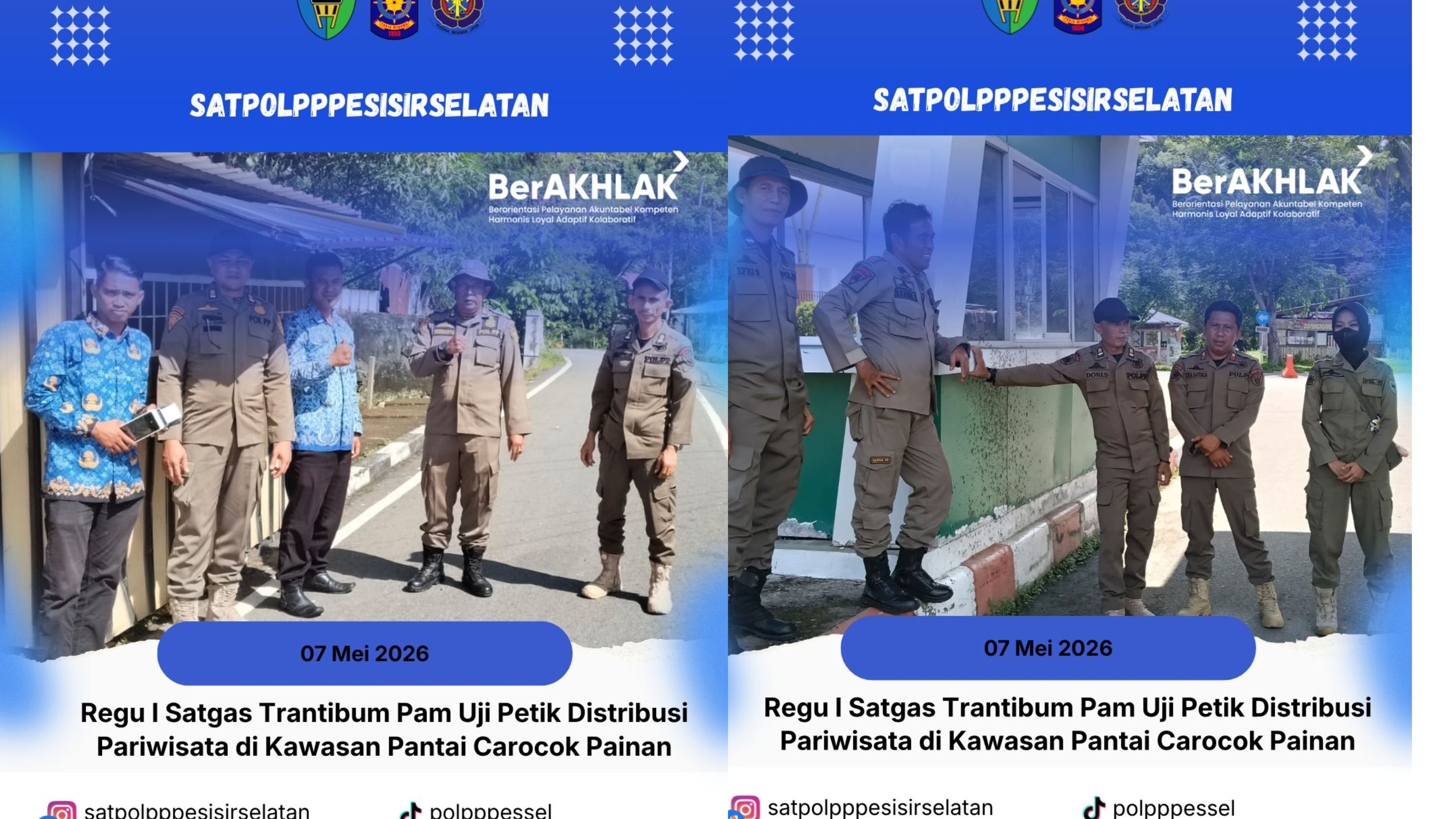 Pemantauan Kegiatan uji petik distribusi Pariwisata di Kawasan Pantai Carocok.