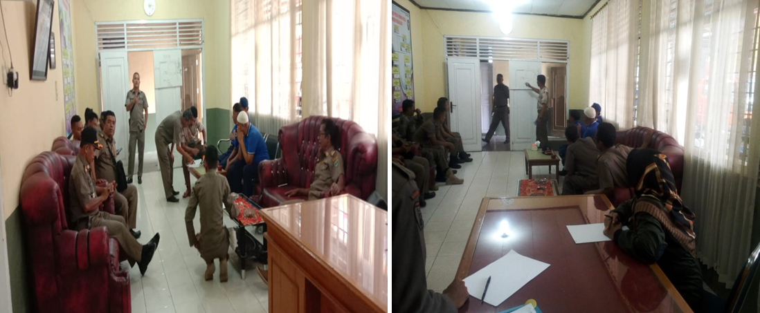 Kasat Pol PP dan Damkar beri penjelasan dan Arahan tentang pengaman TDS 2019