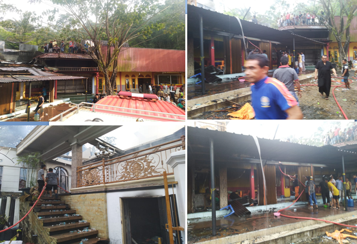 Kebakaran di Rumah Makan Pondok Kita di Kampung Sungai Lundang Siguntur
