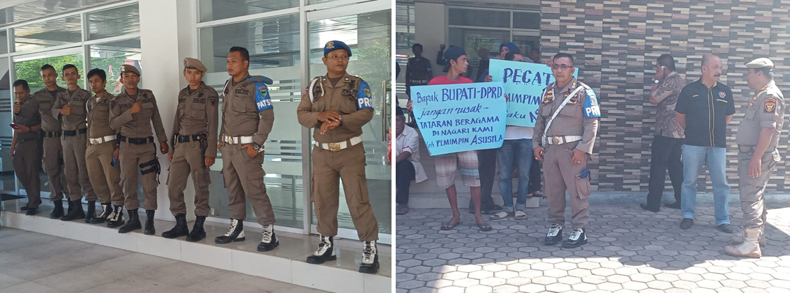  Pengamanan Pendemo di DPRD pessel