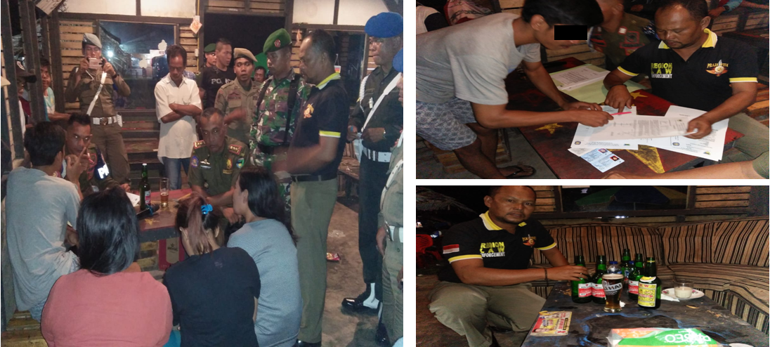 Penertiban Miras di Pasir Putih Kambang