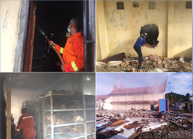 Kebakaran kantor arsip di Painan