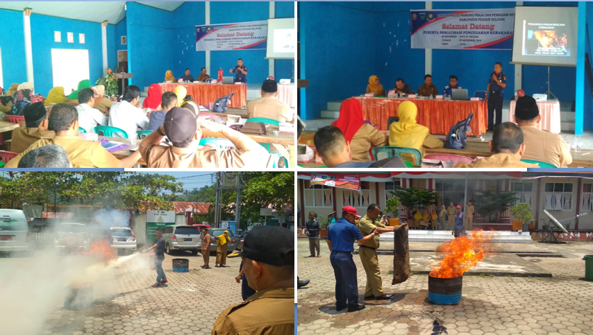 Sosialisasi kebakaran  Tarusan 09 September 2019